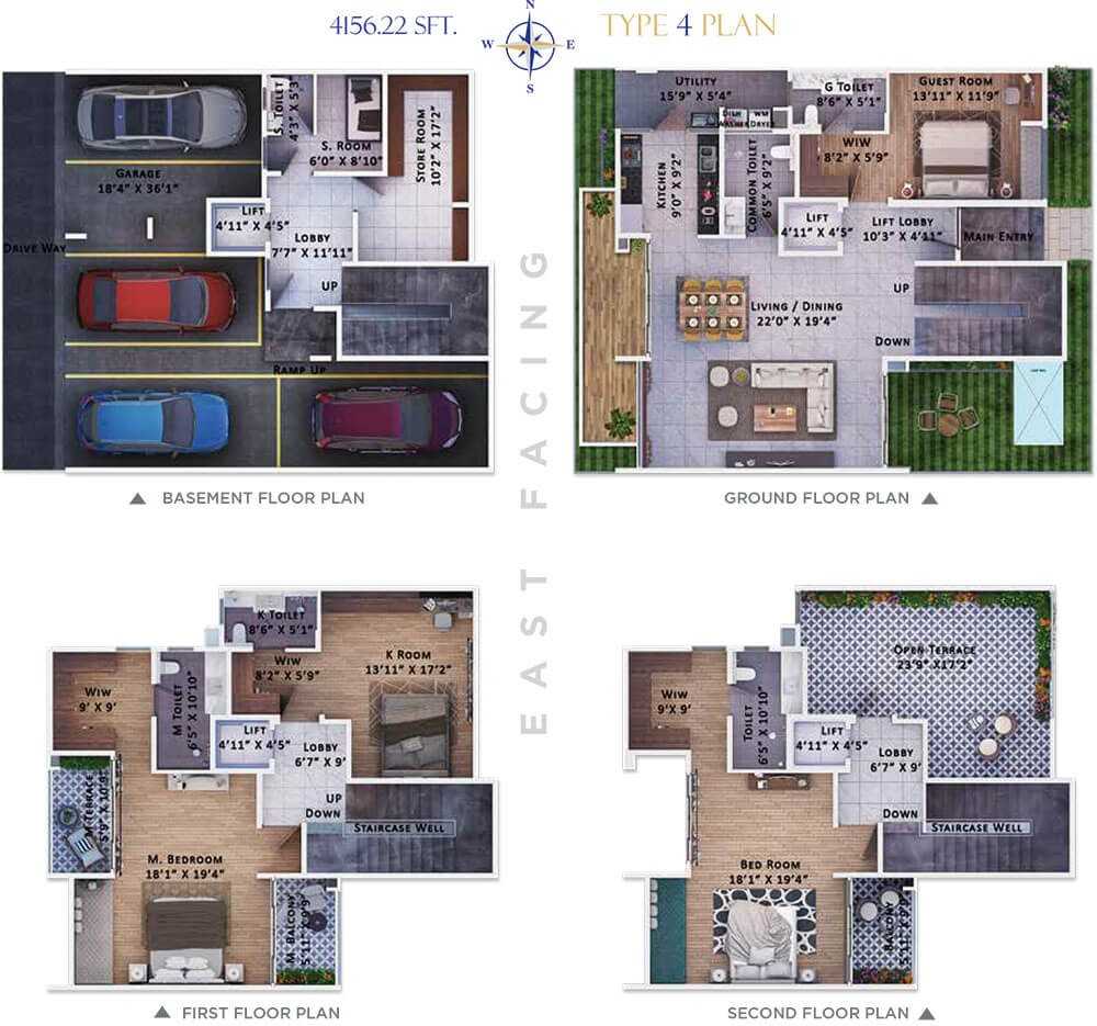 Sattva Lumina 4BHK Floor Plan